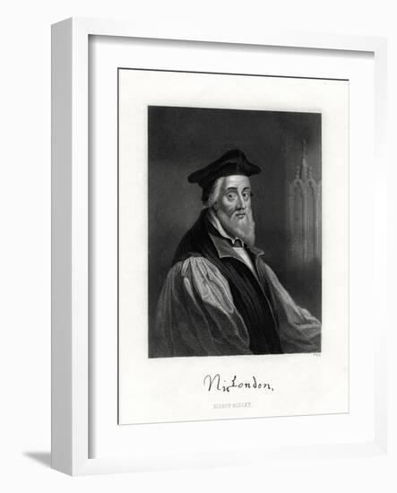 Nicholas Ridley, (Died October 16, 155), English Clergyman, 19th Century-W Holl-Framed Giclee Print