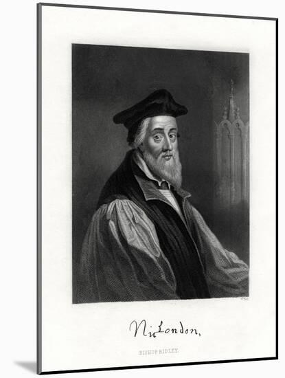 Nicholas Ridley, (Died October 16, 155), English Clergyman, 19th Century-W Holl-Mounted Giclee Print