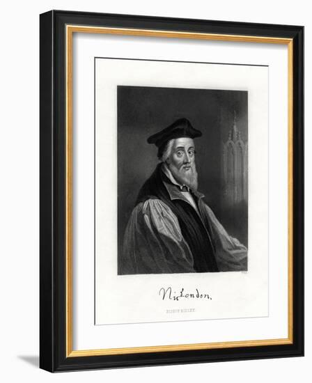 Nicholas Ridley, (Died October 16, 155), English Clergyman, 19th Century-W Holl-Framed Giclee Print