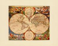 Antique Map, Nova Europa, 1652-Nicholas Visscher-Stretched Canvas