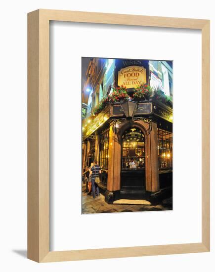 Nicholson Pub, London, South of England, United Kingdom of Great Britain-null-Framed Art Print