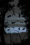 Straw-Coloured Fruit Bats (Eidolon Helvum) Returning to Daytime Roost at Dawn-Nick Garbutt-Photographic Print