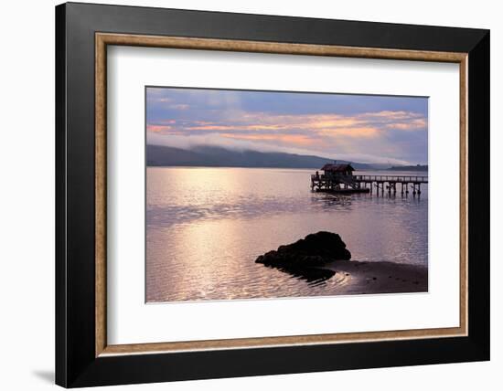 Nick's Cove Pier in Tomales Bay, California, United States of America, North America-Richard Cummins-Framed Photographic Print