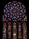 Rose Window, Stained Glass Windows in North Transept, Chartres Cathedral, UNESCO World Heritage Sit-Nick Servian-Photographic Print