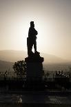 Silhouette of Statue of Robert the Bruce at Sunrise, Stirling Castle, Scotland, United Kingdom-Nick Servian-Photographic Print