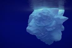 Beautiful Shot of Sea Ice from under the Surface of the Ocean out in the Deep Blue Sea with Beautif-Nickped-Photographic Print