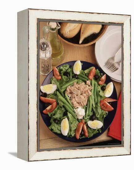 Nicoise Salad and Rolls Ready to Be Served-Gary Conner-Framed Premier Image Canvas