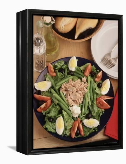 Nicoise Salad and Rolls Ready to Be Served-Gary Conner-Framed Premier Image Canvas