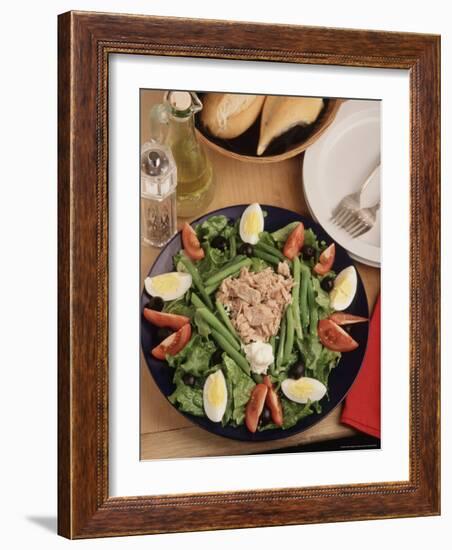 Nicoise Salad and Rolls Ready to Be Served-Gary Conner-Framed Photographic Print