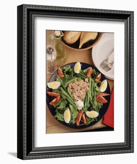 Nicoise Salad and Rolls Ready to Be Served-Gary Conner-Framed Photographic Print