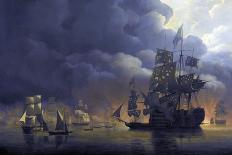 Fire on the Wharves of Algiers-Nicolaas Baur-Art Print