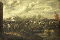 Infantry Battle at a Bridge-Nicolaas van Eyck-Framed Art Print