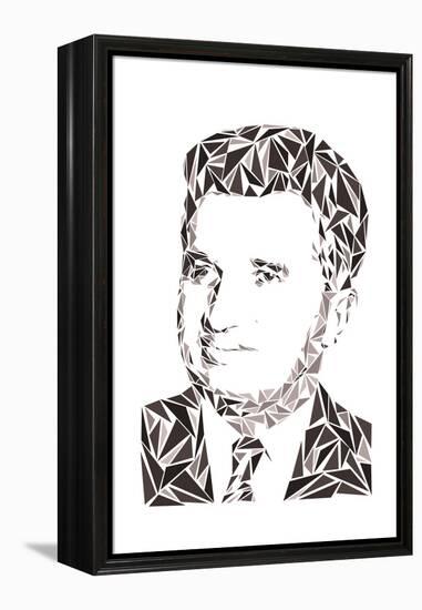 Nicolae Ceausescu-Cristian Mielu-Framed Stretched Canvas