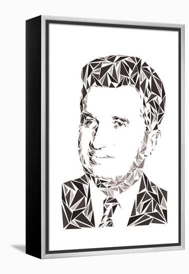 Nicolae Ceausescu-Cristian Mielu-Framed Stretched Canvas