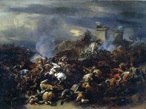 Battle Between Alexander and Porus, 326 BC-Nicolaes Berchem-Framed Premier Image Canvas