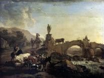 A Man and a Youth Ploughing with Oxen, C. 1650-Nicolaes Berchem-Framed Giclee Print