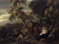 Rest on the Flight into Egypt, 17th Century-Nicolaes Berchem-Framed Giclee Print