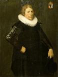 Portrait of a Lady, Standing Three-Quarter Length, in a Black Embroidered Dress-Nicolaes Eliasz. Pickenoy-Giclee Print