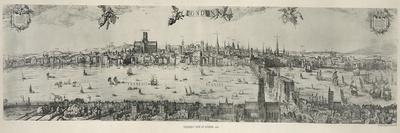 Panorama of London and the Thames, Part Four Showing the Tower and the Church of St. Olave, C.1600-Nicolaes Jansz Visscher-Giclee Print