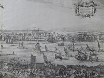 Panorama of London and the Thames, Part Four Showing the Tower and the Church of St. Olave, C.1600-Nicolaes Jansz Visscher-Giclee Print