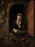 Young Woman Peeling Apples-Nicholaes Maes-Framed Giclee Print