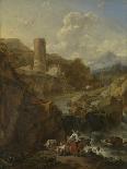 A Harbour Scene, c.1665-Nicolaes Pietersz. Berchem-Giclee Print