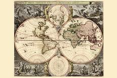 New World Map, 17th Century-Visscher-Framed Art Print