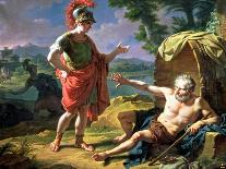 Socrates and Alcibiades at Aspasia, 1801-Nicolas Andre Monsiau-Mounted Giclee Print