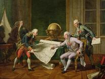 Louis XVI (1754-93) Giving Instructions to La Perouse, 29th June 1785, 1817-Nicolas Andre Monsiau-Giclee Print