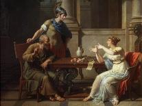 Socrates and Alcibiades at Aspasia, 1801-Nicolas Andre Monsiau-Framed Giclee Print