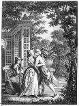 The First Kiss of Love, Illustration from "La Nouvelle Heloise" by Jean-Jacques Rousseau-Nicolas Andre Monsiau-Giclee Print