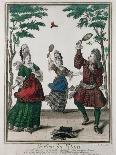 Elegant Company Playing Backgammon-Nicolas Arnoult-Mounted Giclee Print