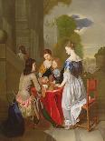 Elegant Company Playing Backgammon-Nicolas Arnoult-Mounted Giclee Print