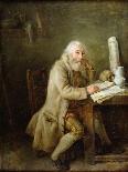 Old Man Reading a Manuscript (Oil on Canvas)-Nicolas-bernard Lepicie-Giclee Print