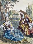 Marquise De Lude at Table-Nicolas Bonnart-Framed Giclee Print