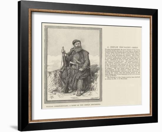 Nicolas Christodoulaki, a Chief of the Cretan Insurgents-Thomas Harrington Wilson-Framed Giclee Print