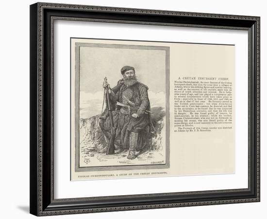 Nicolas Christodoulaki, a Chief of the Cretan Insurgents-Thomas Harrington Wilson-Framed Giclee Print