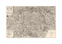 The Town, Castle and Abbey of Mont Saint-Michel, 1703-Nicolas De Fer-Giclee Print