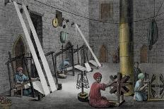 Interior of Weaver's Workshop, Vol.II, Description of Egypt, c.1822-Nicolas Jacques Conte-Mounted Giclee Print