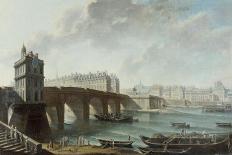 Le Pont Neuf et la Cité, vus du quai de Conti, 1772-Nicolas Jean Baptiste Raguenet-Framed Giclee Print