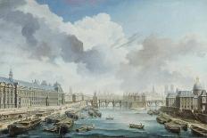 Paris, Boatmen's Joust Between Pont Notre-Dame and Pont Au Change, 1756-Nicolas Jean Baptiste Raguenet-Giclee Print