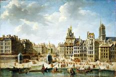 Le Pont Neuf et la Cité, vus du quai de Conti, 1772-Nicolas Jean Baptiste Raguenet-Framed Giclee Print