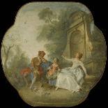 A Lady in a Garden Taking Coffee with Some Children, Probably 1742-Nicolas Lancret-Giclee Print