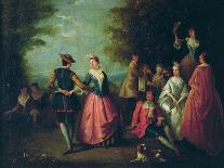 A Lady in a Garden Taking Coffee with Some Children, Probably 1742-Nicolas Lancret-Giclee Print