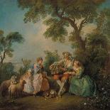 A Lady and a Gentleman in the Garden with Two Children c. 1742 (Detail)-Nicolas Lancret-Giclee Print