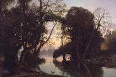 View of the Lake at Ville-D'Avery, 1833-Nicolas Louis Cabat-Giclee Print