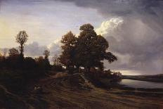 View of the Lake at Ville-D'Avery, 1833-Nicolas Louis Cabat-Framed Giclee Print