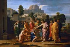 Jesus Healing the Blind of Jericho-Nicolas Poussin-Giclee Print