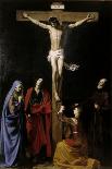 Le Christ en croix, la Vierge, la Madeleine, saint Jean et saint Vincent de Paul-Nicolas Tournier-Framed Giclee Print