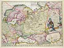 Map of Asia Minor: Norway, Sweden, Denmark, Lapland, Poland, Turkey, Russia and Moscow, c.1626-Nicolas Visscher-Giclee Print
